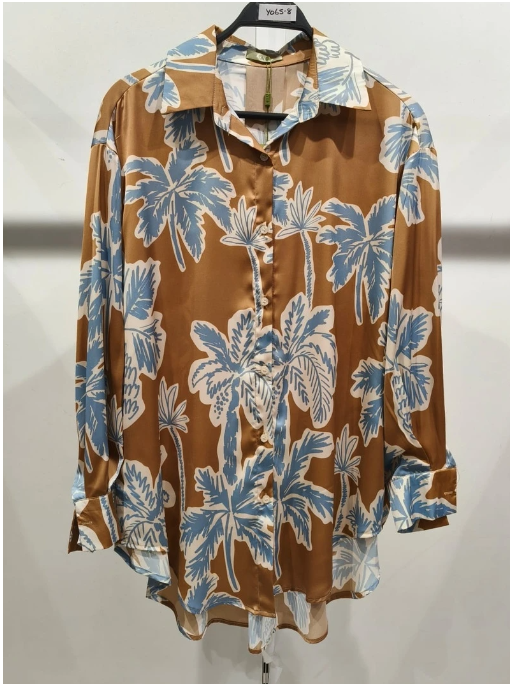 Satijnen blouse met bloemenprint