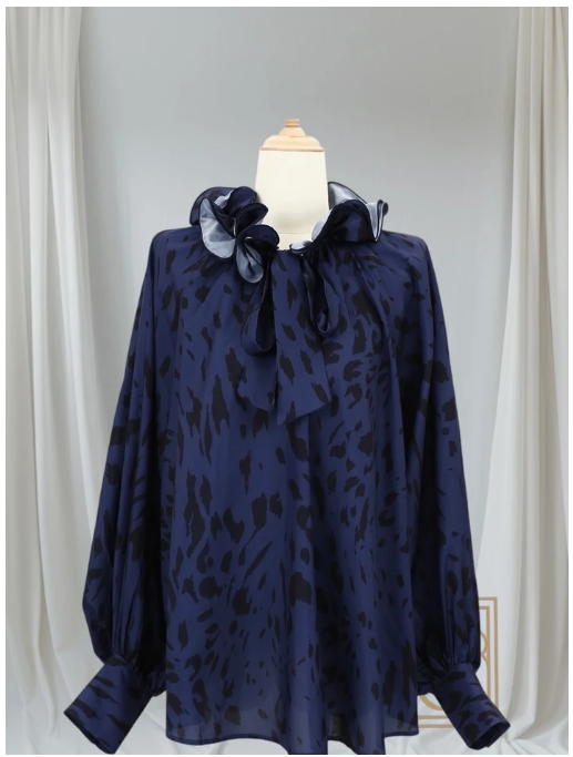 Blouse met luipaardprint