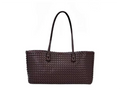 Maxi shopper van gevlochten eco-leer